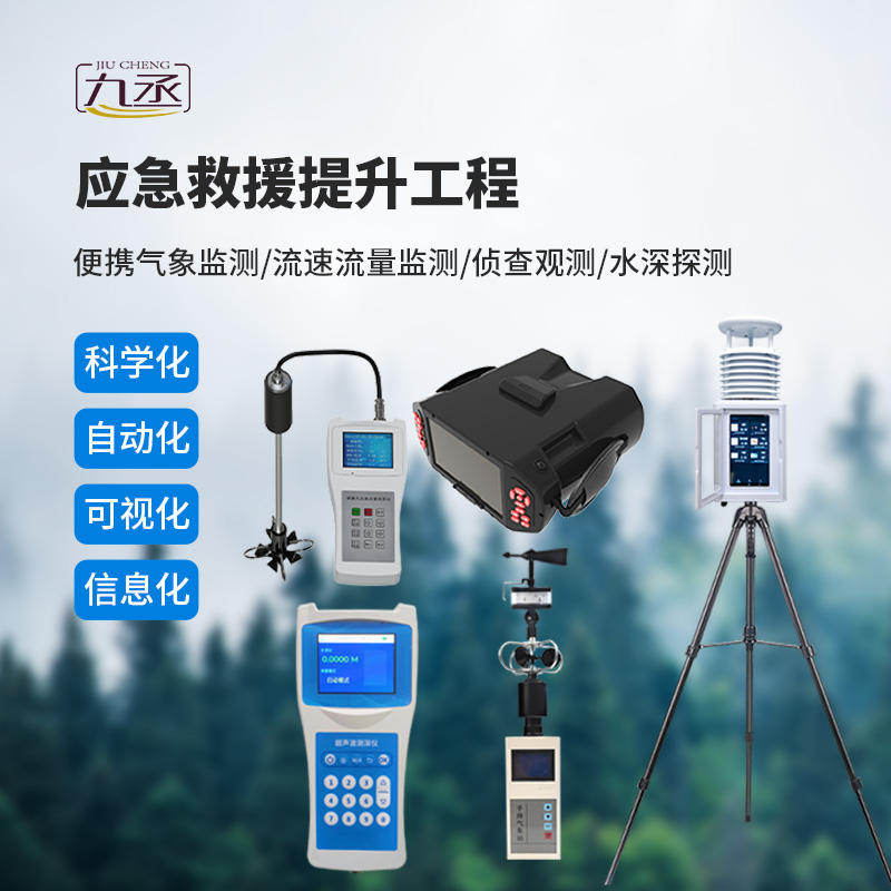 應(yīng)急救援提升設(shè)備包括便攜氣象站、流速儀、夜視儀等